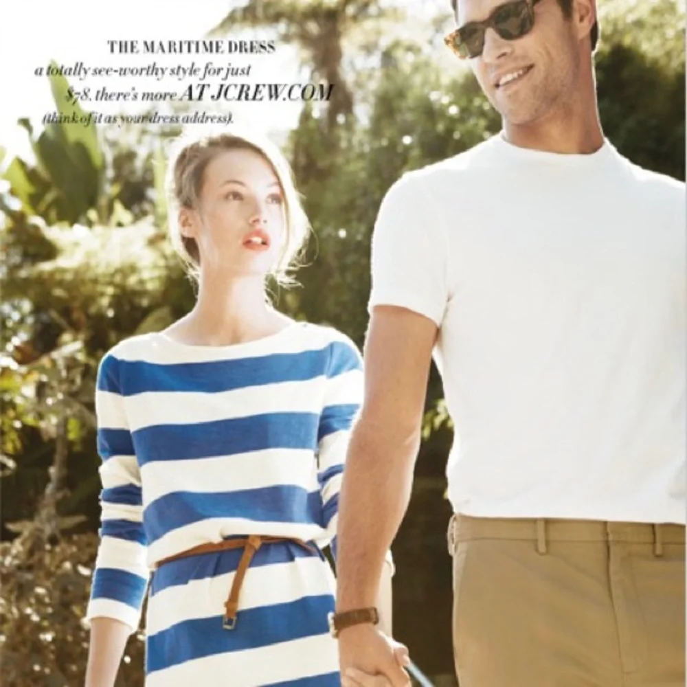 J. Crew blue white